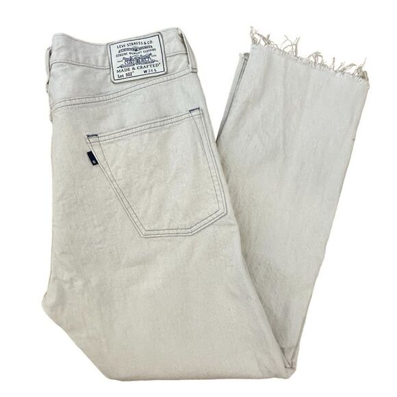Levi's ~ Made & Crafted ~502 Taper Fit Jeans~ Beige size 34 ~ Cottonized Hemp - Picture 7 of 14